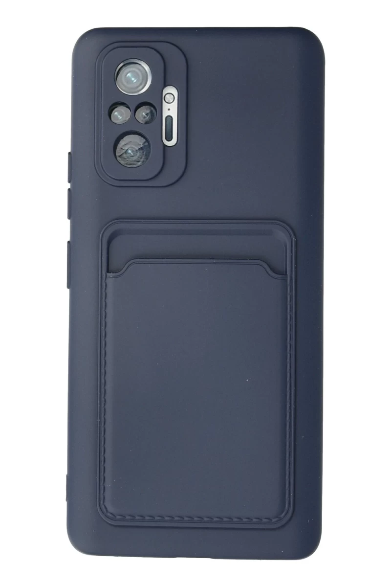 Xiaomi Redmi Note 10 Pro Uyumlu Kılıf Kelvin Kartvizitli Silikon - Lacivert
