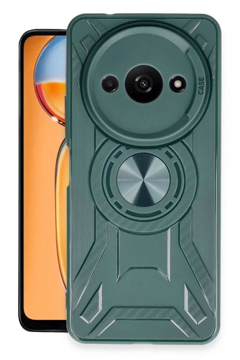 Xiaomi Redmi A3 4G Uyumlu Kılıf Lincoln Silikon - Koyu Yeşil