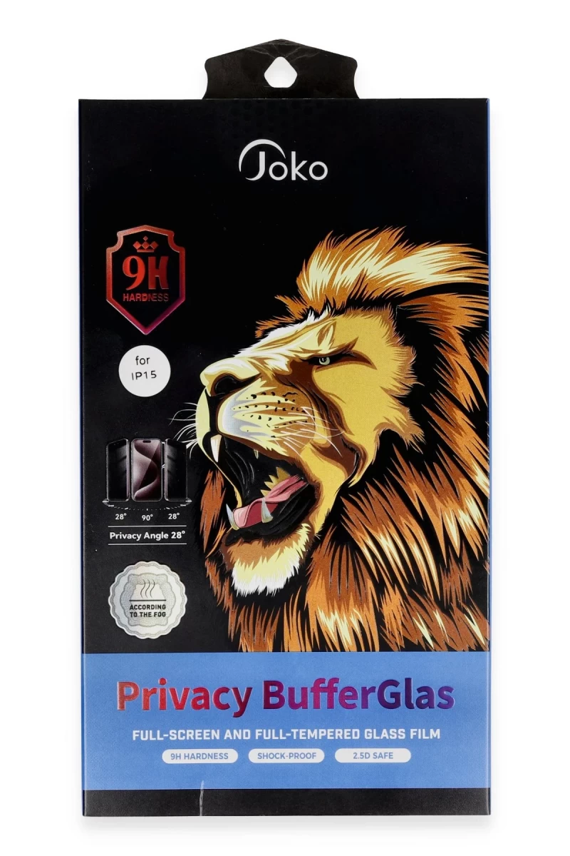 Joko Apple iPhone 14 Pro Max Uyumlu Buffer Hayalet Cam Ekran Koruyucu - Siyah