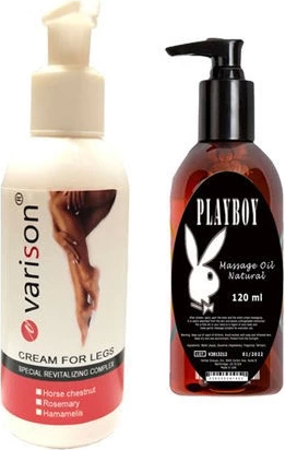 Playboy Varison Varicose Vein Defense Cream +Playboy Masaj Yağı