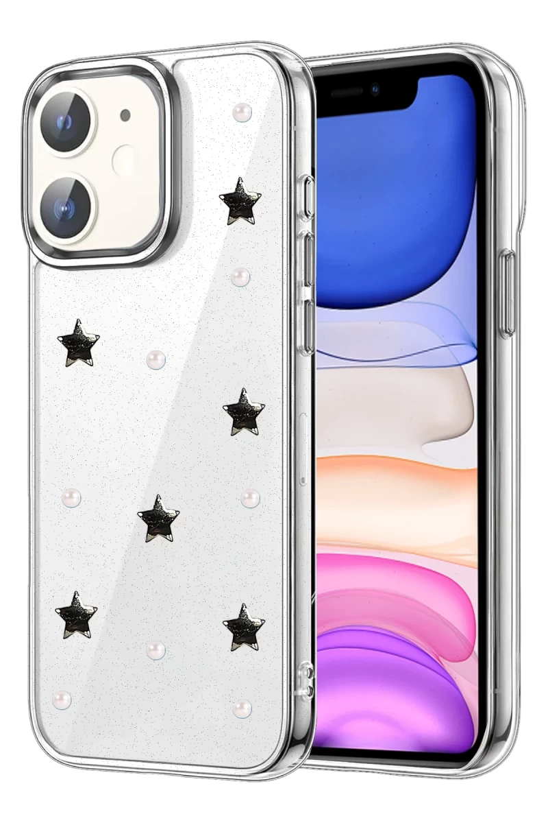 Apple iPhone 12 Uyumlu Fiyonk Desenli Kapak - Desen 7