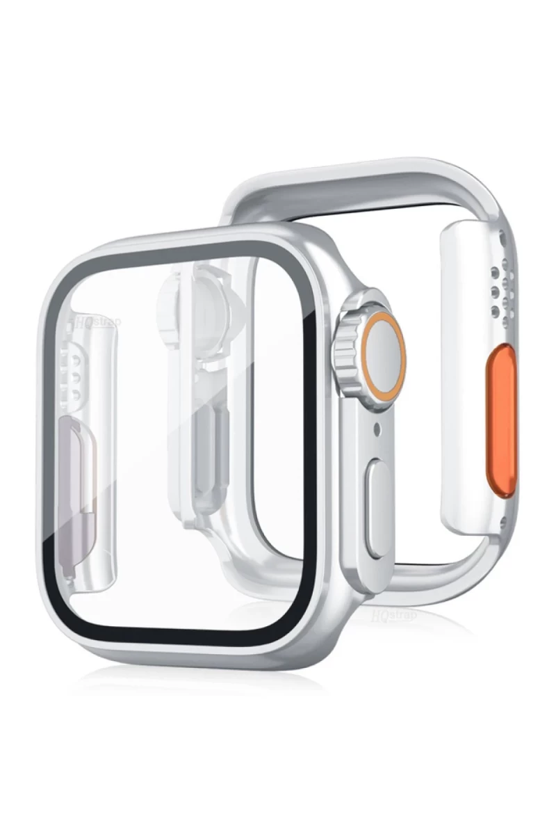 Apple Watch 44mm Uyumlu Watch 49mm Kasa Dönüştürücü ve Ekran Koruyucu - Çöl Titanyum