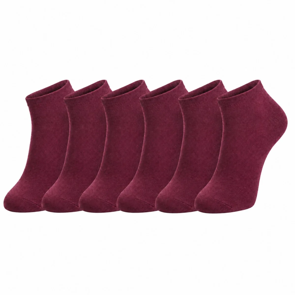 Erkek Pamuklu Patik Çorap 6'lı Paket 39-44 | Dikişsiz Burun, Koku Karşıtı, Nefes Alan Kısa Konç Sneaker Çorabı · BEDEN: 39-44 · RENK: Bordo 6'lı