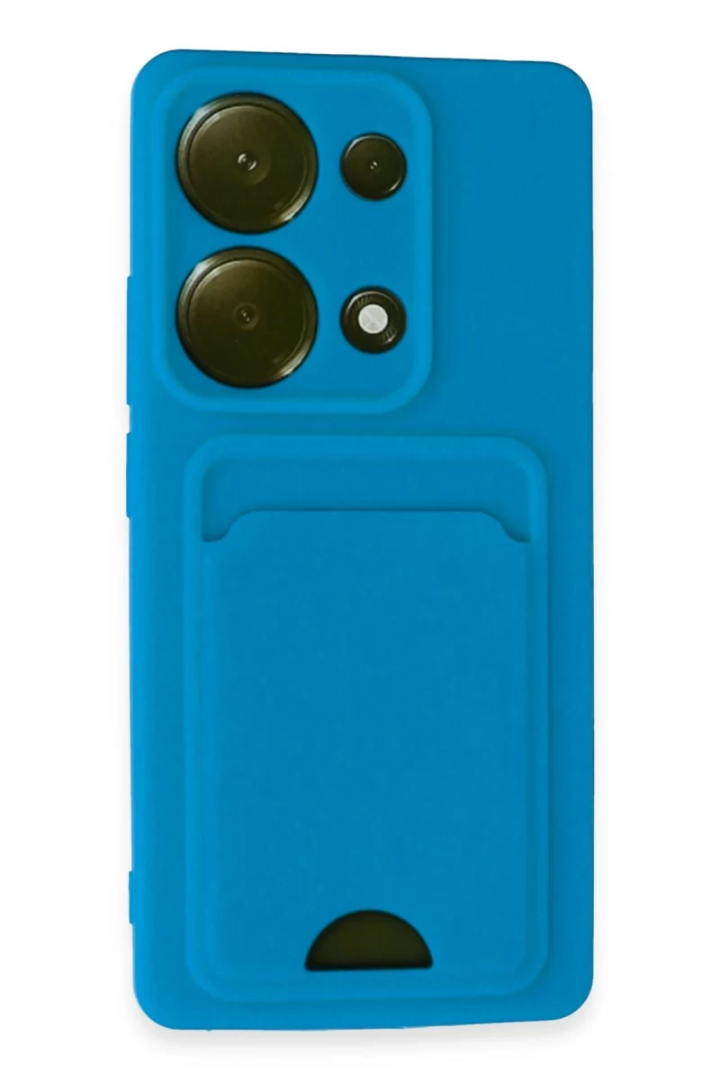 Xiaomi Redmi Note 13 Pro 4G Uyumlu Kılıf Kelvin Kartvizitli Silikon - Mavi