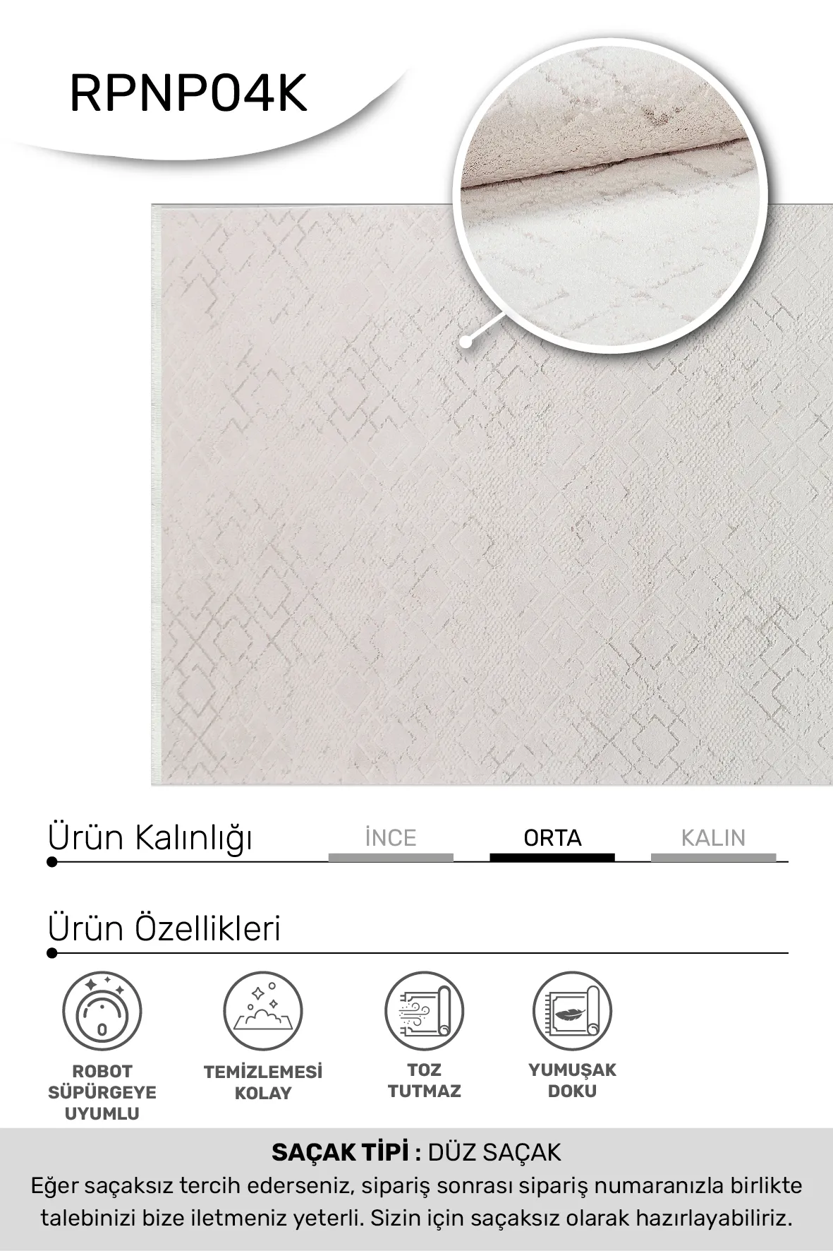 YoudayHomeCollection BONAPARTE Model Oturma Odası Halısı · EBAT: 100X350