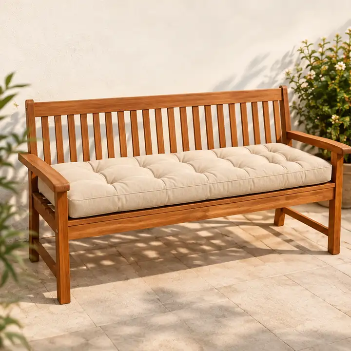 Kapitone Bank Minderi · 100 × 45 × 4 cm | Krem | İç mekân