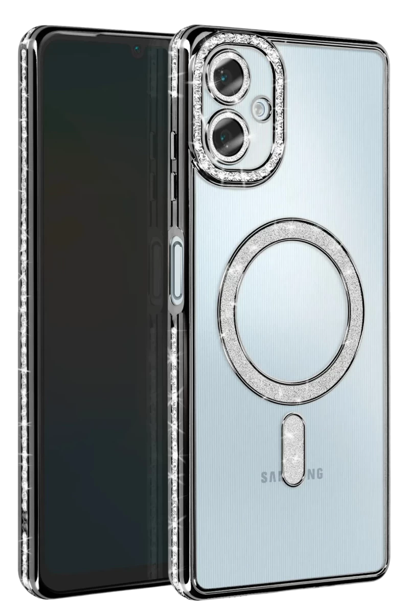 Samsung Galaxy A06 Uyumlu Joke Simli Magneticsafe Kılıf - Siyah