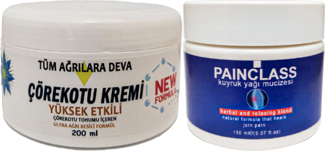 Çörekotu 2 Adet Çörek Otu Kremi XL Box Büyük Boy White 200 ml + 150 ml Painclass Kuyruk Yağı Kremi