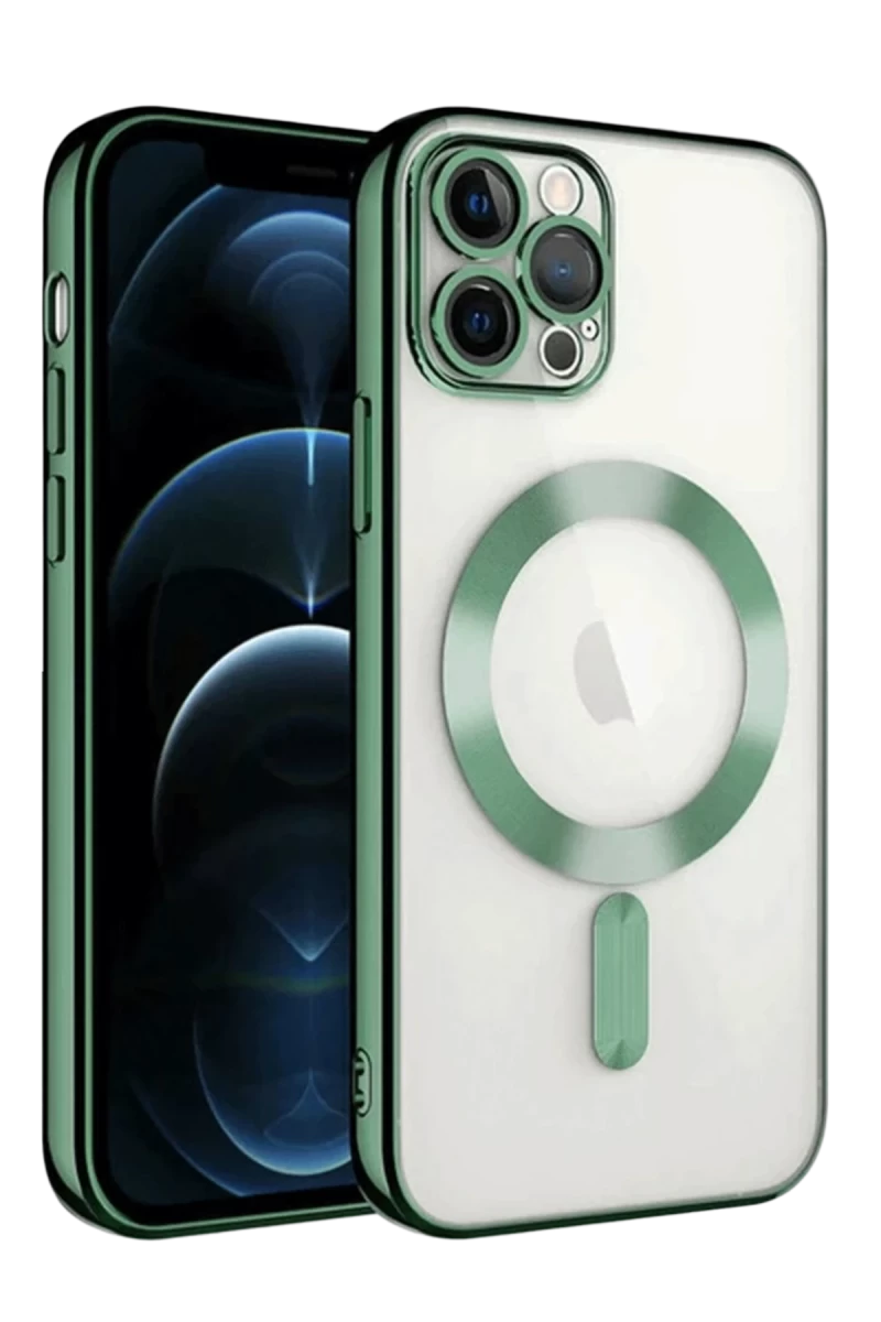 Apple iPhone 13 Pro Uyumlu Kılıf Kross Magneticsafe Kapak - Koyu Yeşil