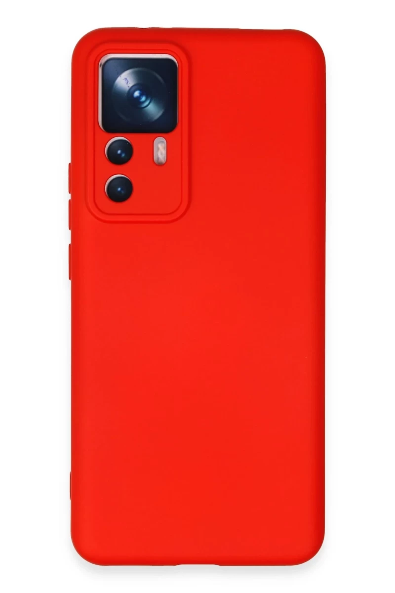 Xiaomi Mi 12T Pro Uyumlu Kılıf Nano içi Kadife Silikon - Kırmızı
