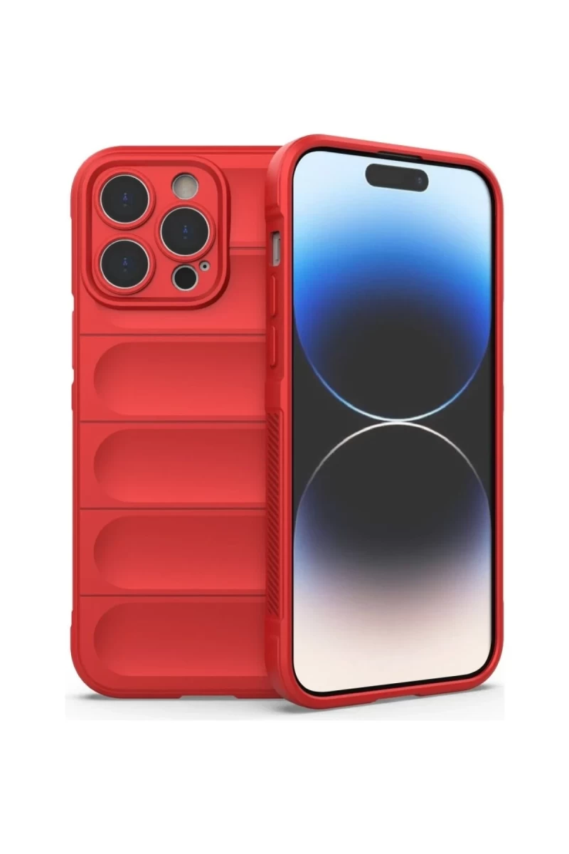 Apple iPhone 16 Pro Max Uyumlu Kılıf Optimum Silikon - Kırmızı