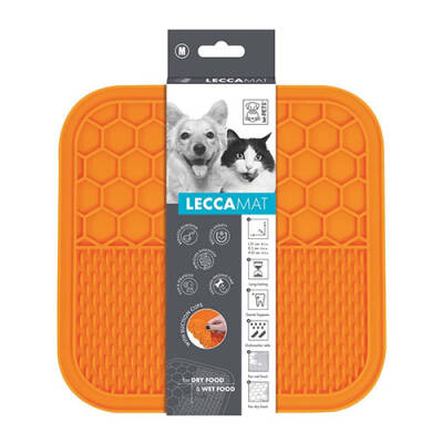 Lecca Kedi ve Köpekler İçin Yavaş Beslenme Ödül Matı Medium Turuncu 21x21 Cm