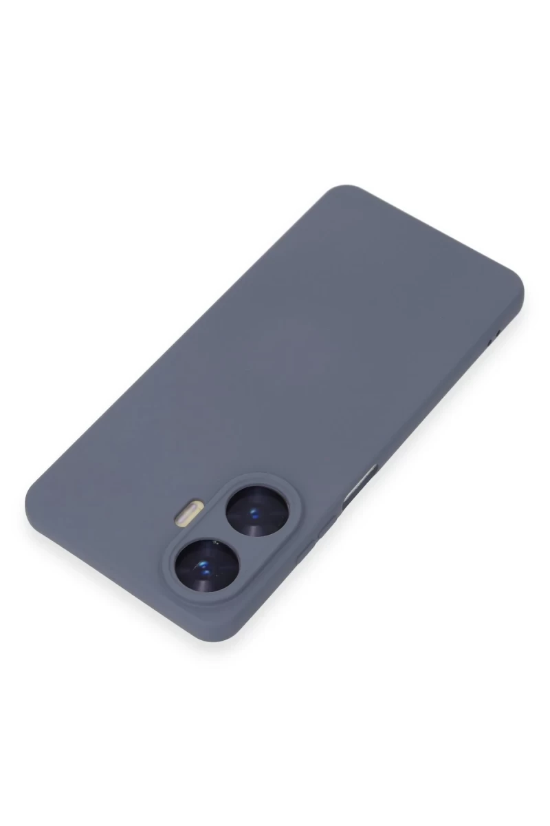 Realme C55 Uyumlu Kılıf Nano içi Kadife Silikon - Gri