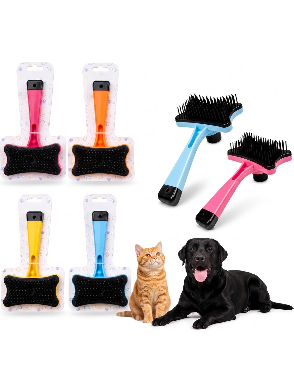 PetCraft Basmalı Kedi Köpek Tarağı (Karton Askılı)
