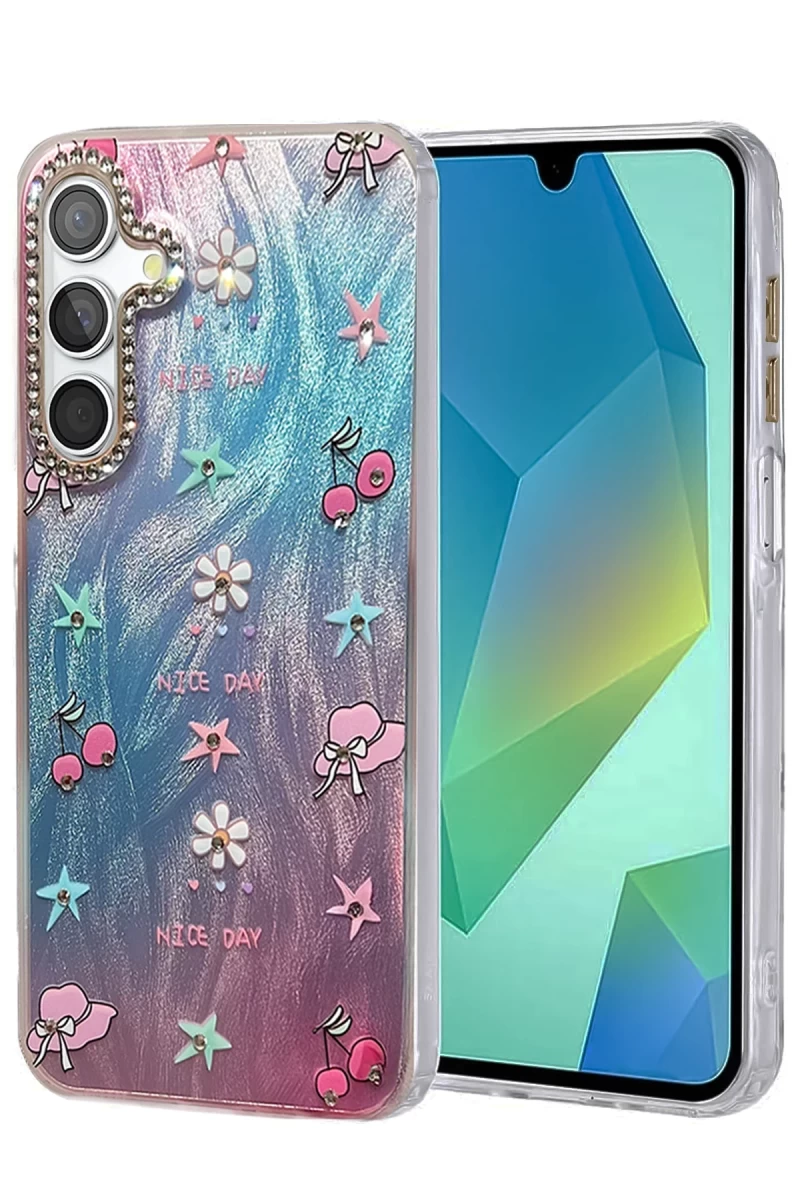 Samsung Galaxy A14 4G Uyumlu Kılıf Blade Aynalı Desenli Kapak - Desen 4