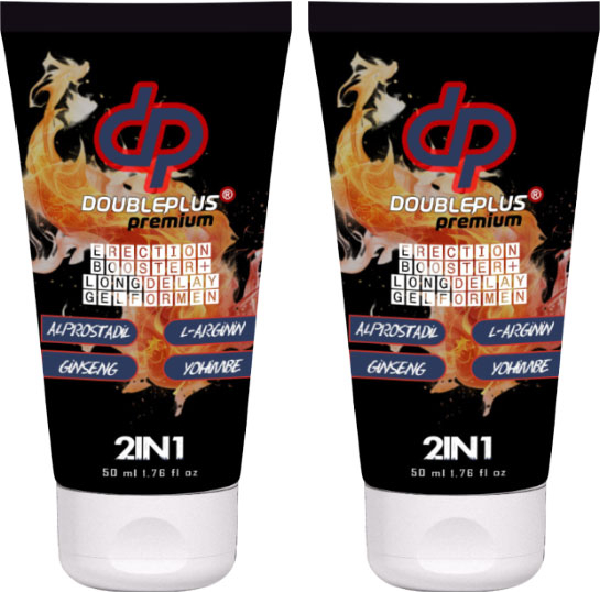 Double Plus Premium Gel 2 Adet Erkeğin Pen.isine Enine Boyuna Hacmine Yeni Bakım Jeli 50 ml
