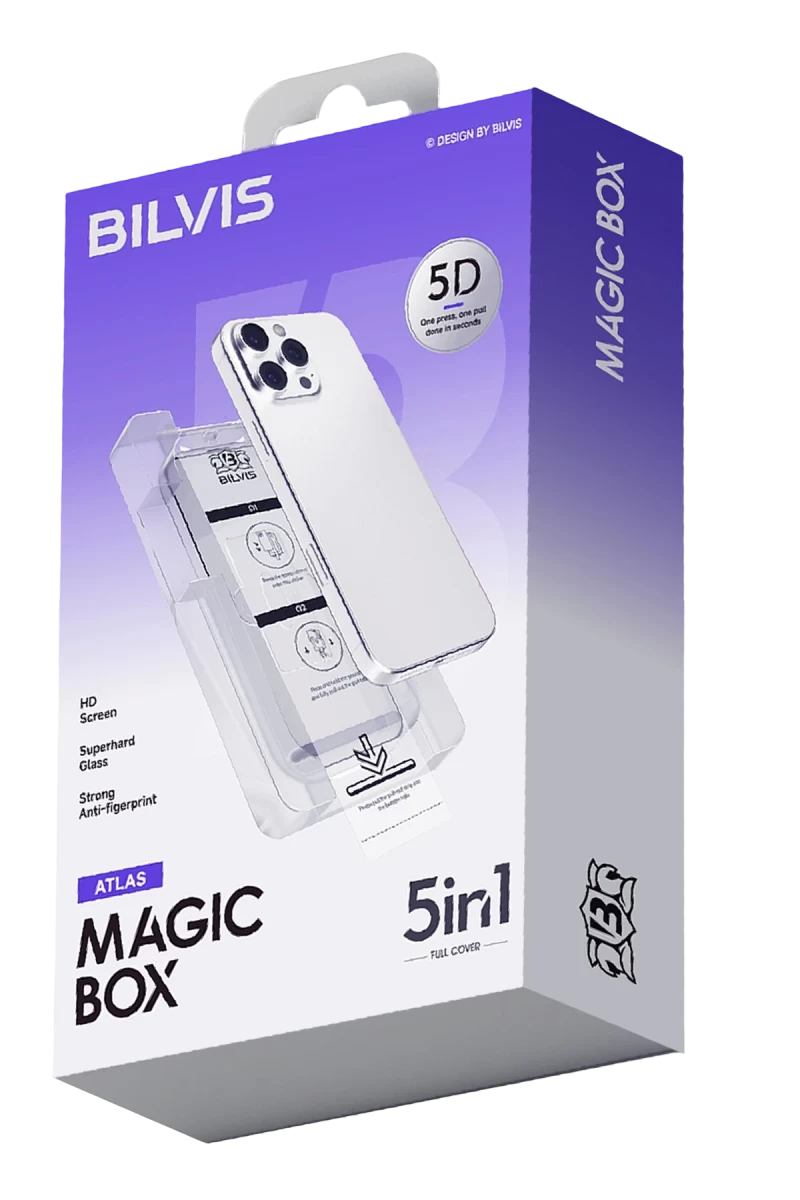 Apple iPhone 11 Uyumlu Bilvis 5in1 3D Magic Cam Ekran Koruyucu - Siyah