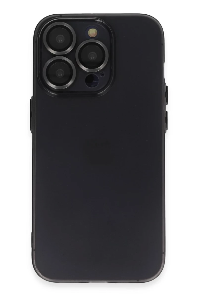 Apple iPhone 13 Pro Max Uyumlu Kılıf Luko Lens Silikon - Siyah