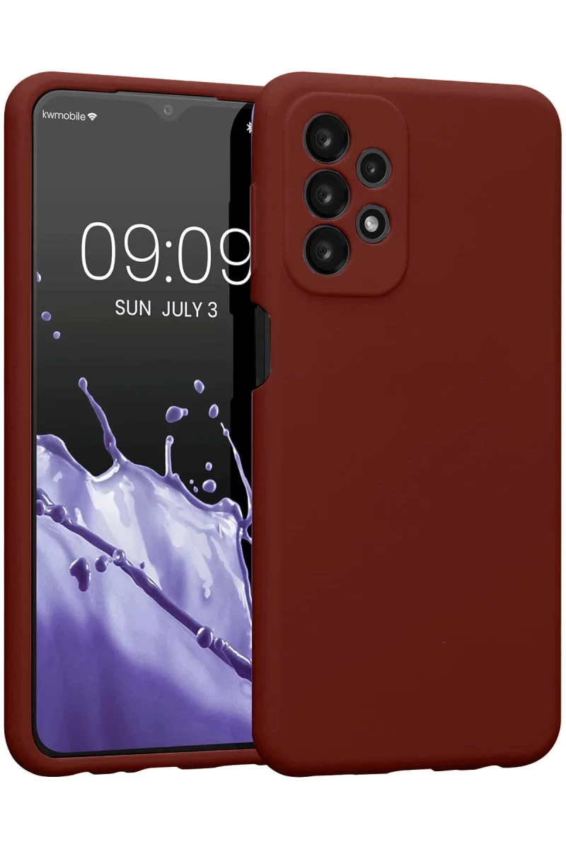 Samsung Galaxy A23 4G Uyumlu Kılıf First Silikon - Bordo