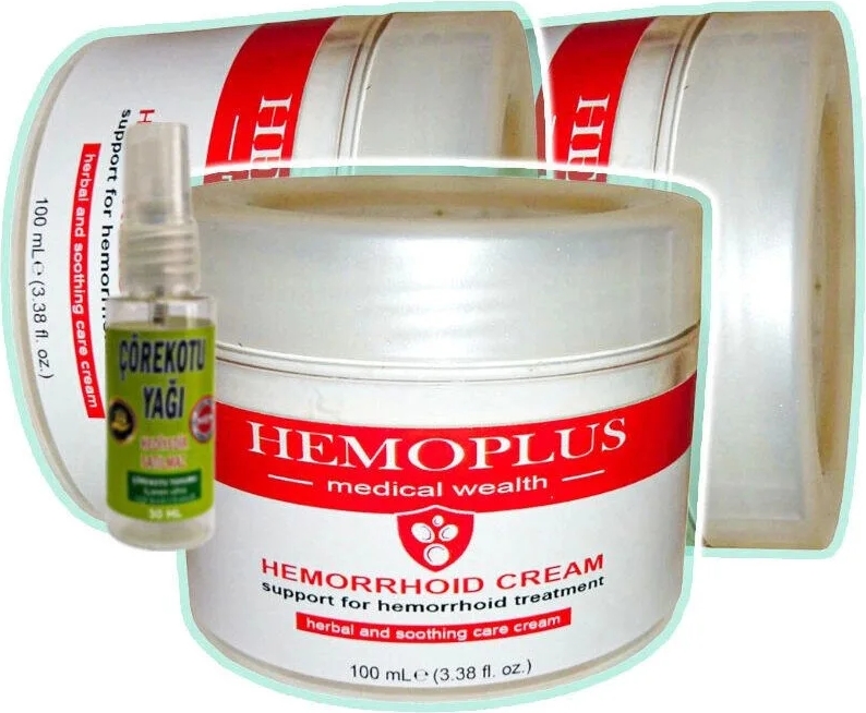 Süper Hemoplus 3X100 ml Bakım Kremi + 30 ml Çörek Otu Yağı ile