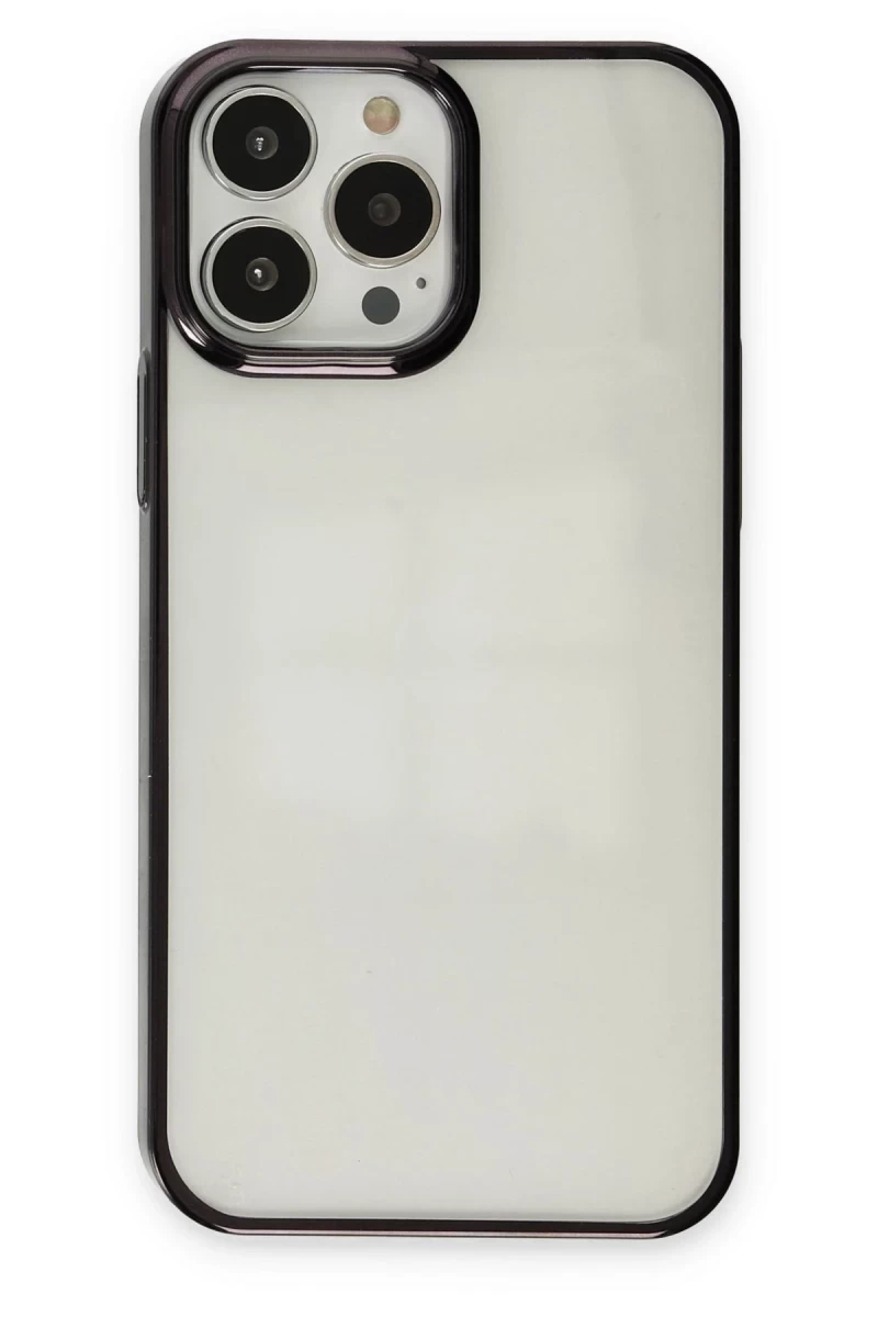 Apple iPhone 13 Pro Max Uyumlu Kılıf Element Silikon - Siyah