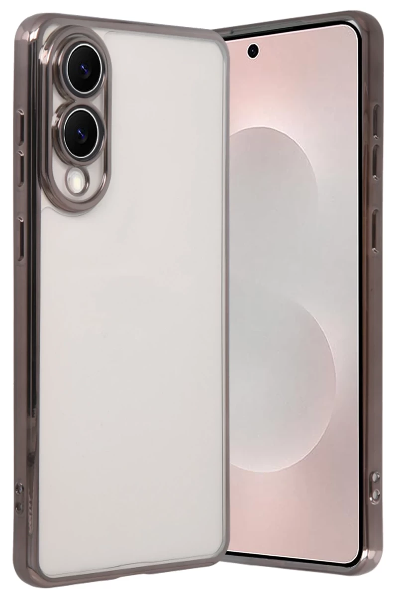 Samsung Galaxy S25 Uyumlu Edge Lensli Silikon - Titan Gri