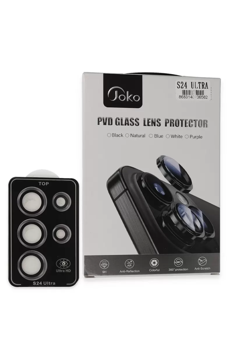 Joko Samsung Galaxy S24 Ultra Uyumlu PVD Metal Kamera Lens - Derin Mor
