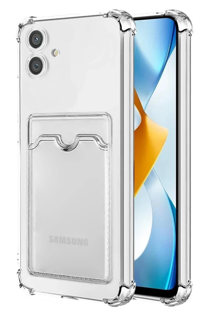 Samsung Galaxy A05 Uyumlu Kılıf Kart Şeffaf Silikon - Şeffaf