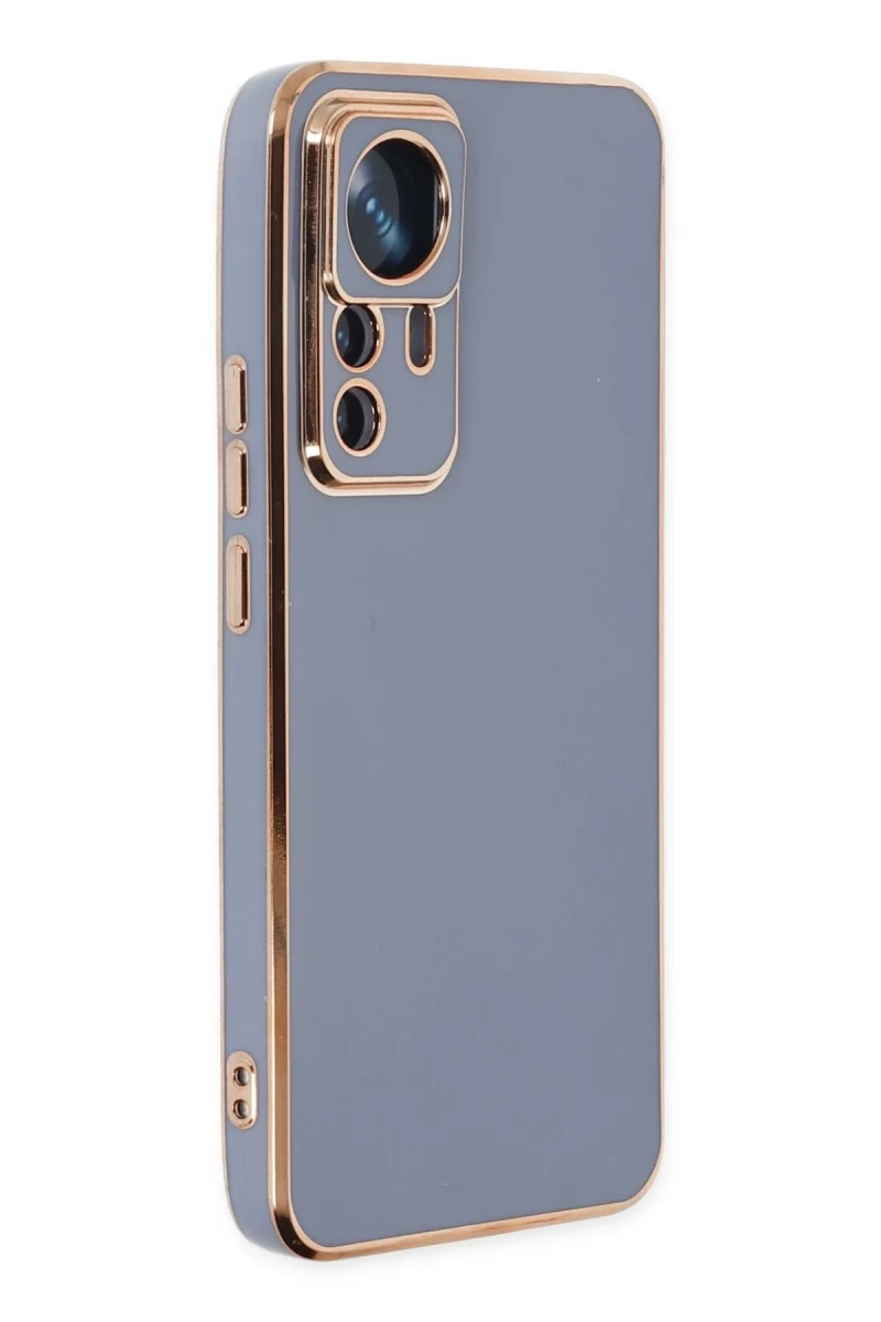 Xiaomi Mi 12T Pro Uyumlu Kılıf Volet Silikon - Mavi
