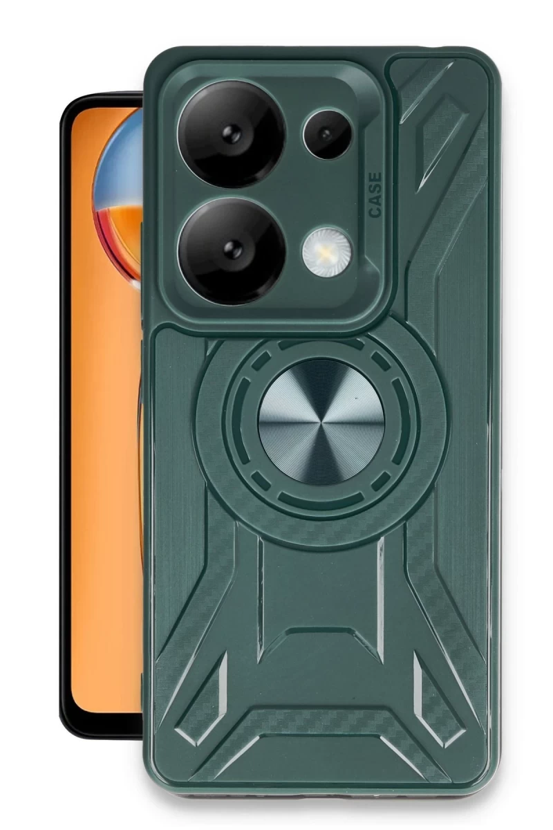Xiaomi Redmi Note 13 4G Uyumlu Kılıf Lincoln Silikon - Koyu Yeşil