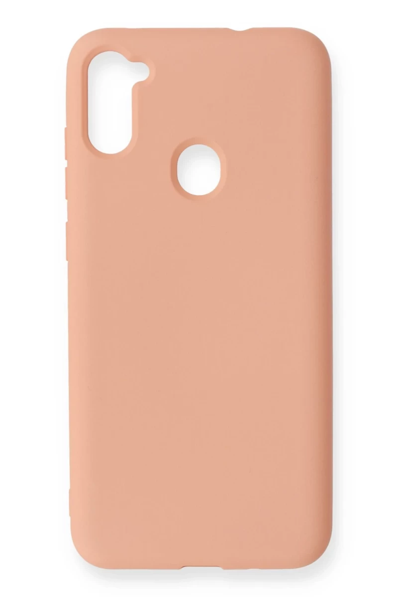 Samsung Galaxy A11 Uyumlu Kılıf Nano içi Kadife Silikon - Pudra