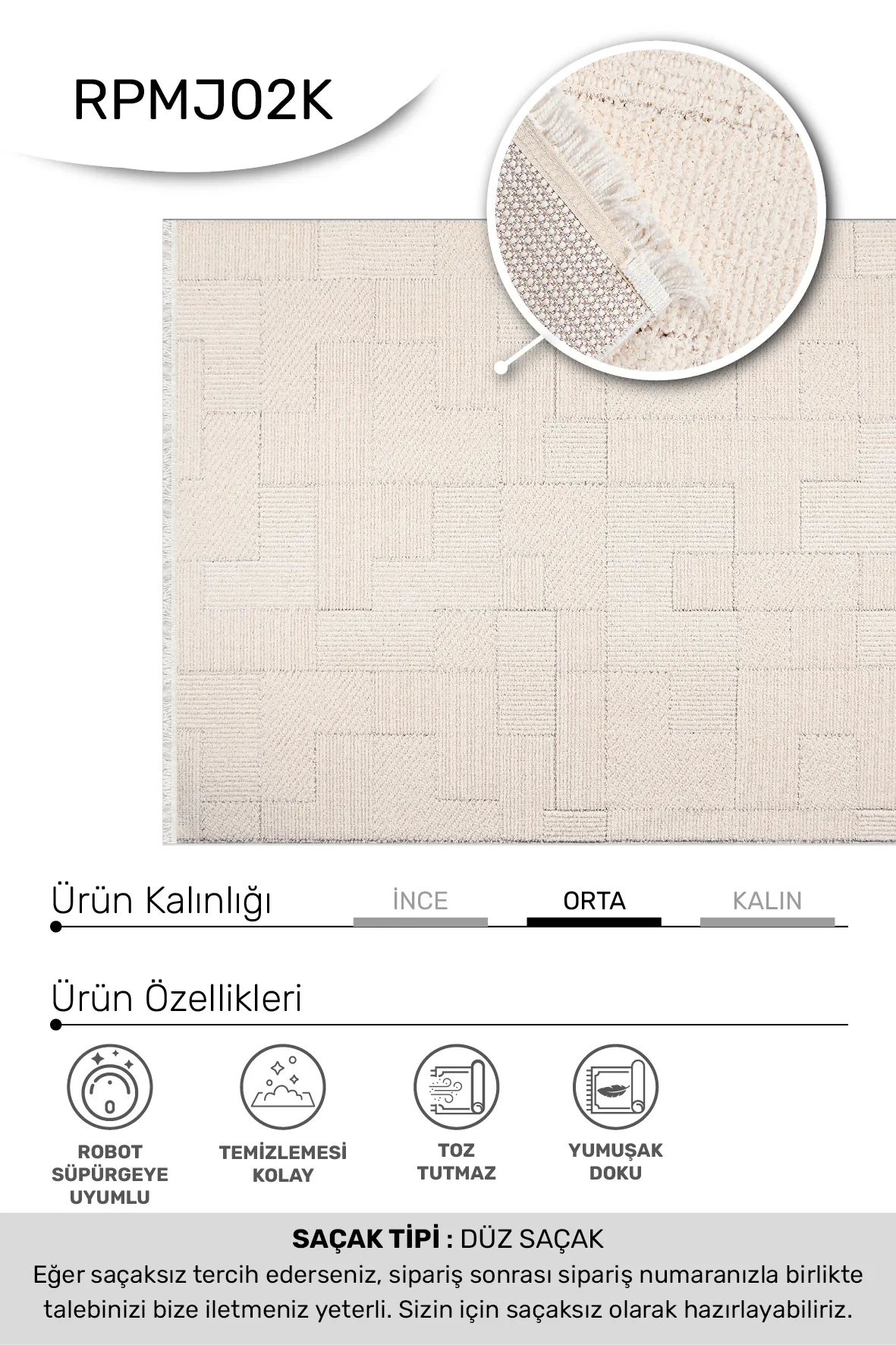 YoudayHomeCollection MARGİN Model Oturma Odası Halısı · EBAT: 100X450