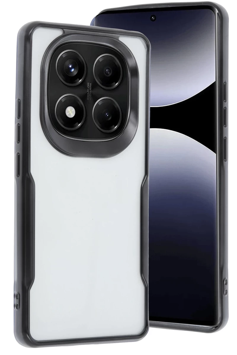 Xiaomi Redmi Note 14 Pro Plus Uyumlu Kılıf Boyi Silikon Kapak - Siyah
