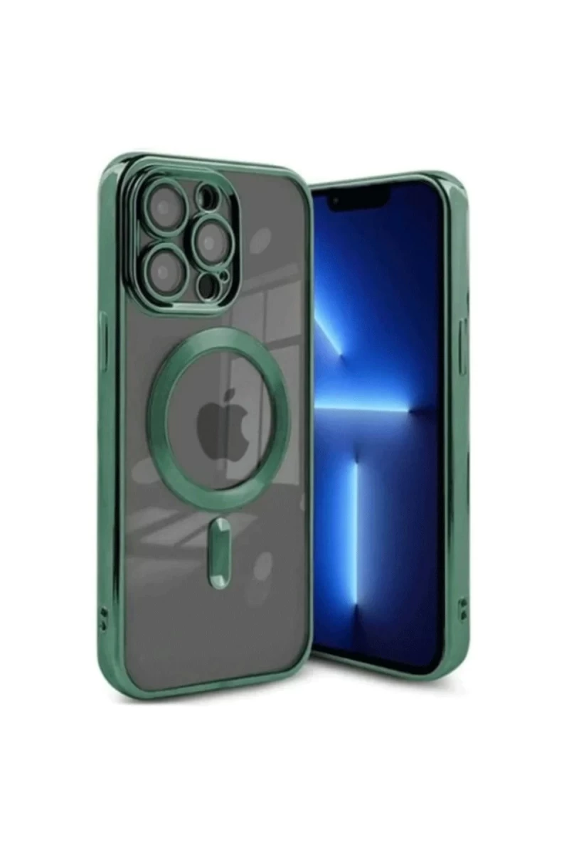 Apple iPhone 15 Pro Uyumlu Kılıf Kross Magneticsafe Kapak - Koyu Yeşil