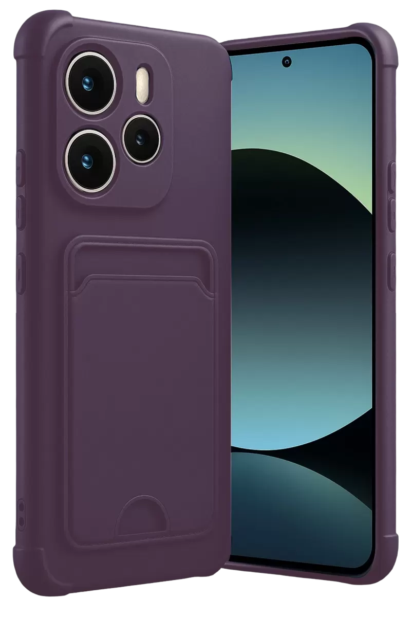 Xiaomi Redmi Note 14 4G Uyumlu Kelvin Kartvizitli Silikon - Derin Mor
