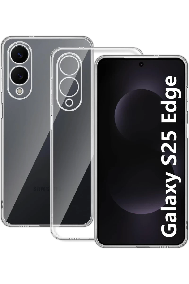 Samsung Galaxy S25 Uyumlu Edge Kılıf Lüx Şeffaf Silikon