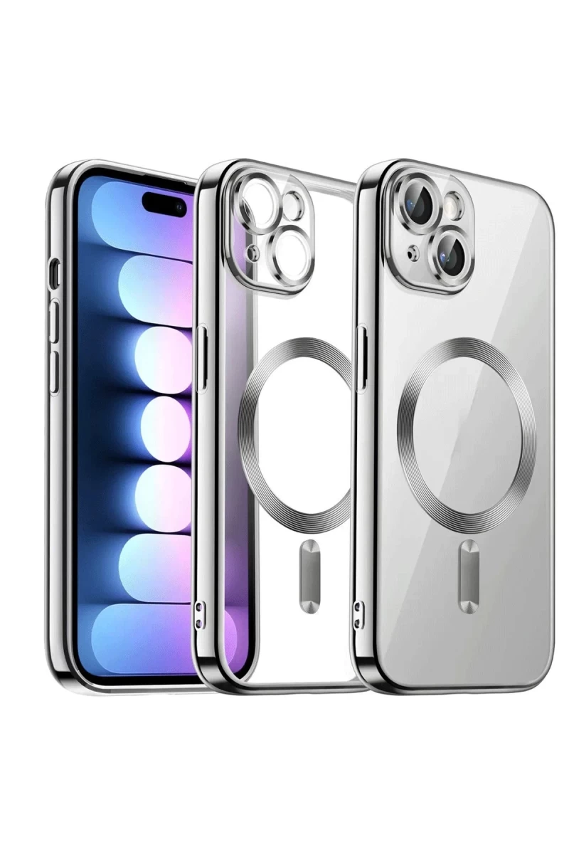 Apple iPhone 15 Uyumlu Kılıf Kross Magneticsafe Kapak - Titan Gri