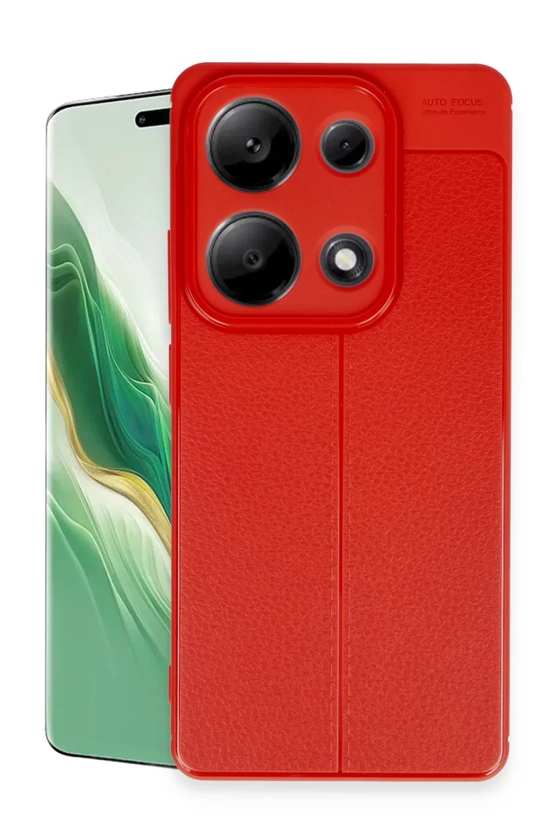 Xiaomi Redmi Note 13 Pro 4G Uyumlu Kılıf Auto Focus Kapak - Kırmızı
