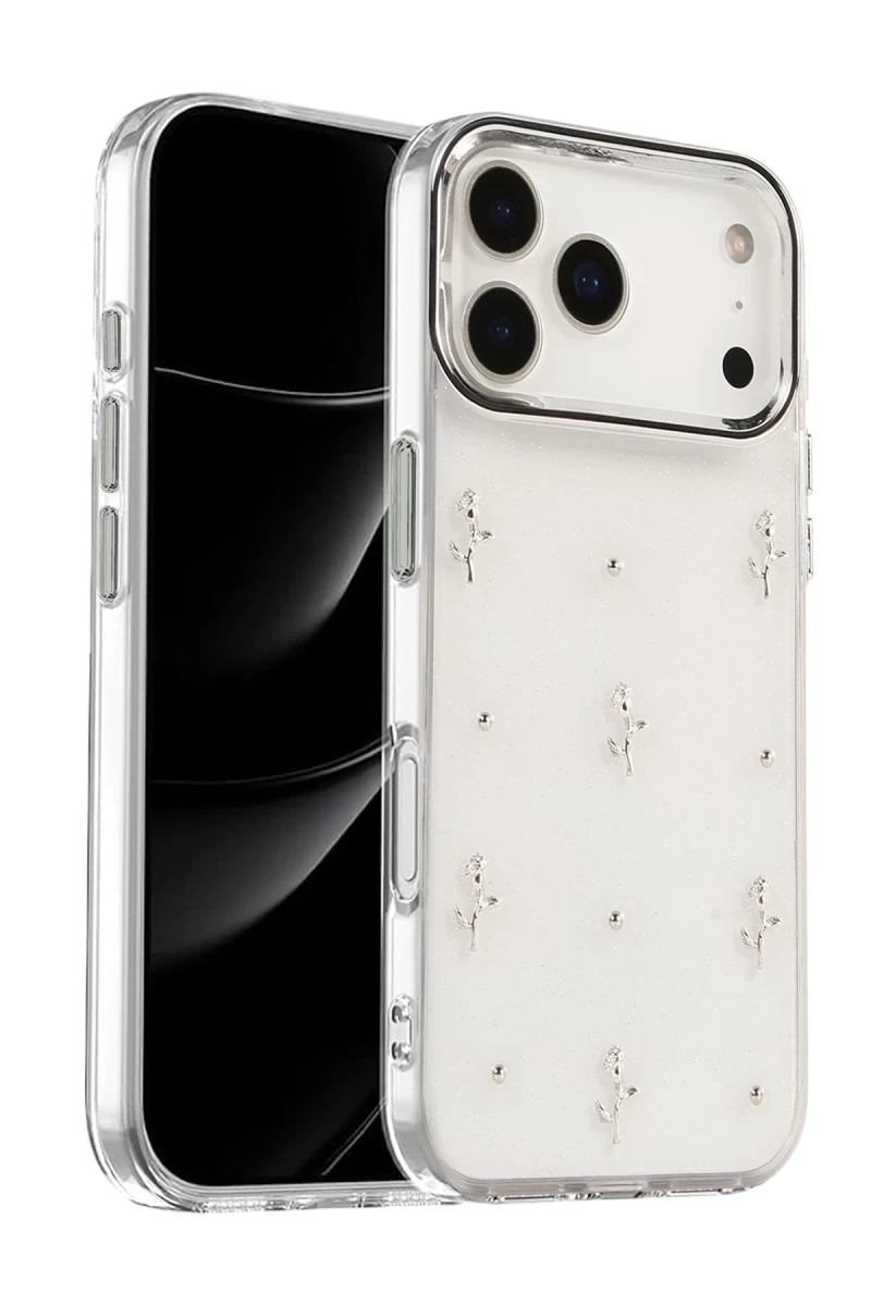Apple iPhone 17 Pro Uyumlu Fiyonk Desenli Kapak - Desen 4