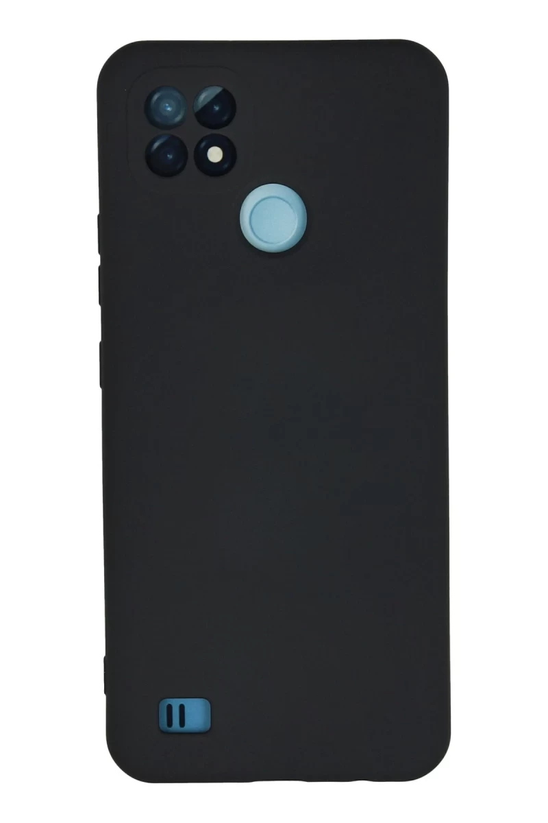 Realme C21 Uyumlu Kılıf Nano içi Kadife Silikon - Lacivert