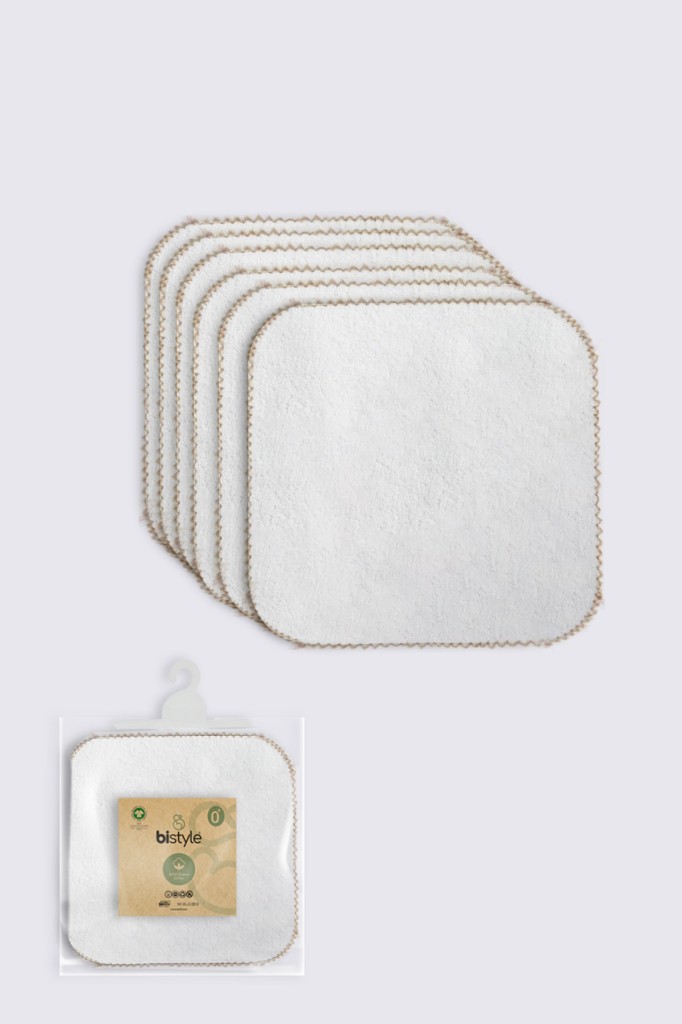 Organik 28x28 6'Lı Havlu Mendil 90105 Ekru · Renk: Ekru