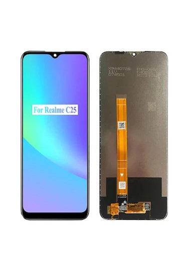 Realme C25 Uyumlu Dokunmatik Ekran (Siyah)