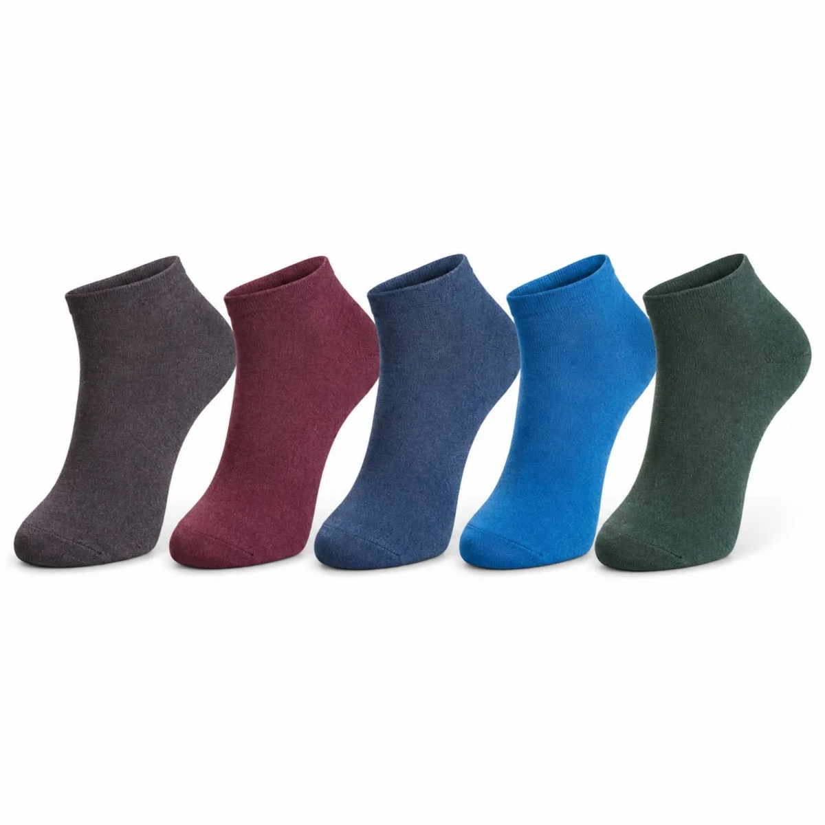 Erkek Pamuklu Patik Çorap 5'li Paket 39-44 | Dikişsiz Burun, Koku Karşıtı, Nefes Alan Kısa Konç Sneaker Çorabı · BEDEN: 39-44 · RENK: Çok Renkli 5'li