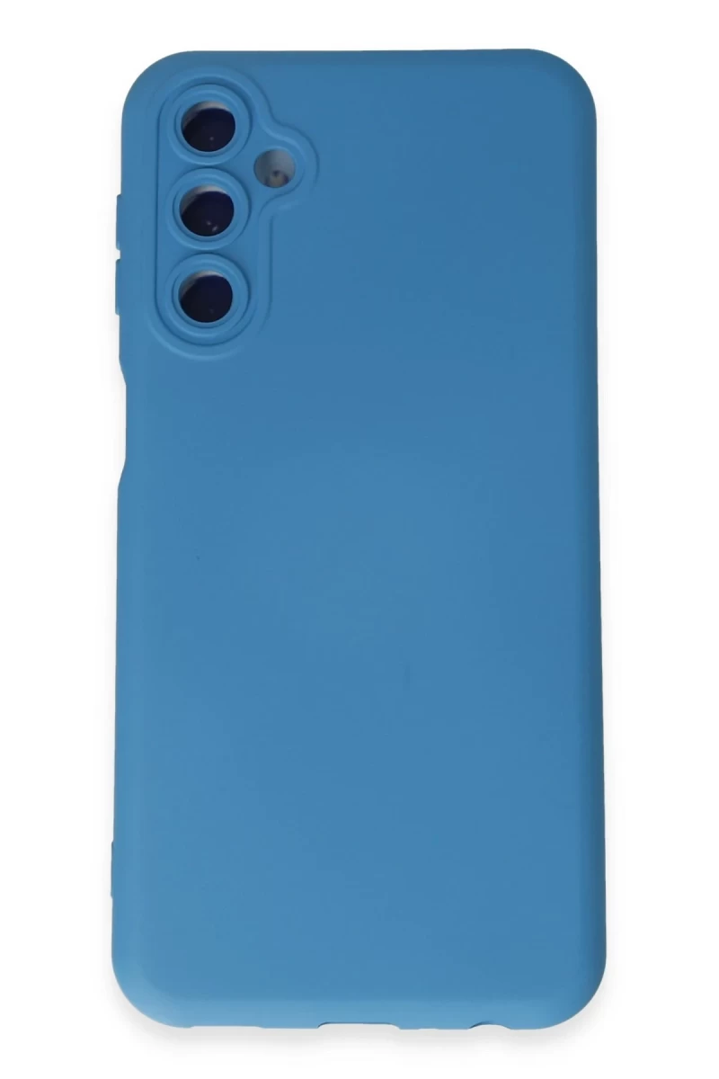 Samsung Galaxy M34 5G Uyumlu Kılıf Nano içi Kadife Silikon - Mavi