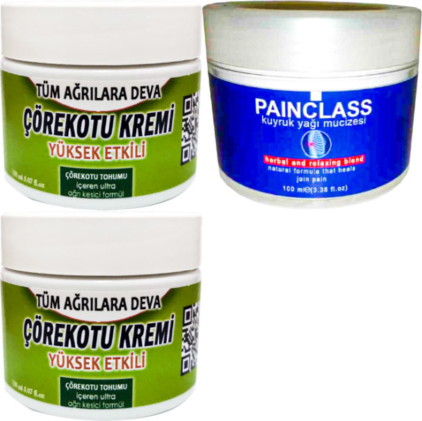 Çörek Otu Kremi Orta Boy 100 ml Krem + Painclass Kuıyruk Yağı Kremi 100 ml / Vücut Fıtıkagrilarina