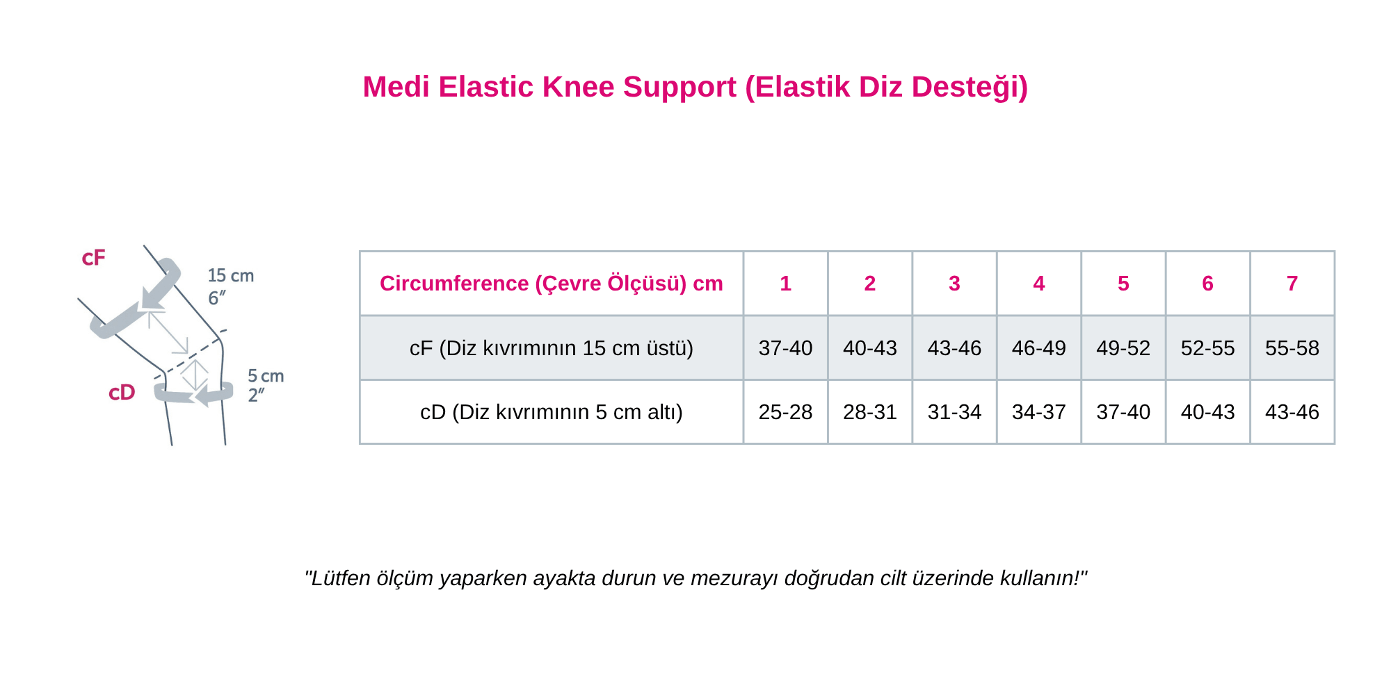 602 Elastik Knee Support - 7 Numara