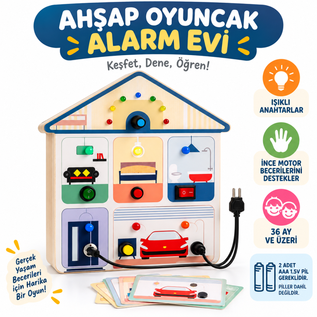 Ahşap Oyuncaklar Alarm Evi adet fiyatıdır
