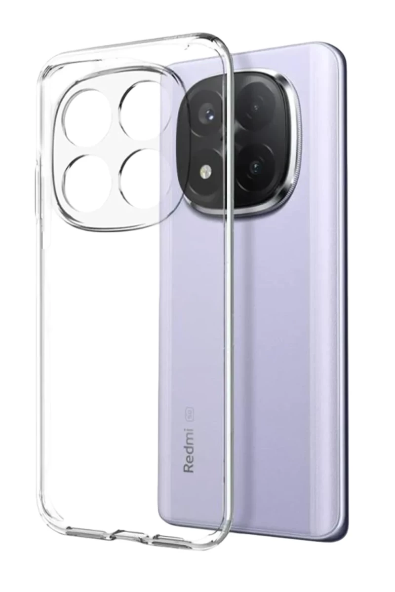 Xiaomi Redmi Note 15 4G Uyumlu Lüx Şeffaf Silikon - Şeffaf