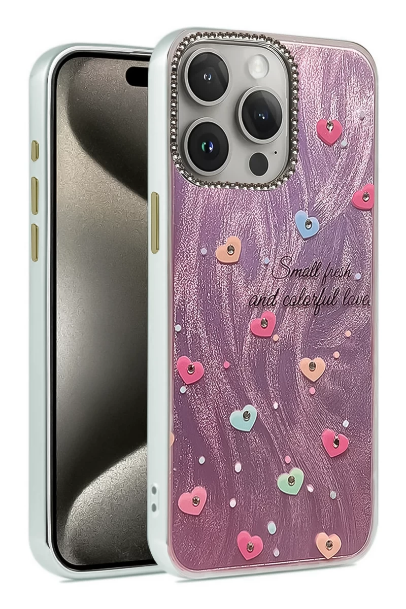 Apple iPhone 14 Pro Uyumlu Kılıf Blade Aynalı Desenli Kapak - Desen 8