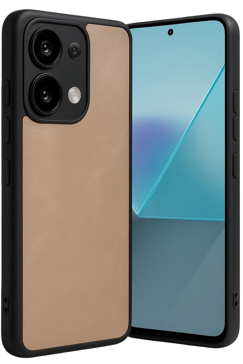 Xiaomi Redmi Note 13 Pro 5G Uyumlu Kılıf Aras Deri Kapak - Pudra